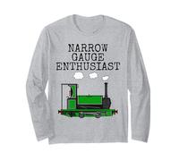 Narrow Gauge Enthusiast, Steam Train, Model Railway (Green) Long Sleeve T-Shirt