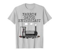 Narrow Gauge Enthusiast, Steam Train, Model Railway (Grey) T-Shirt