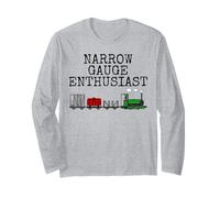 Narrow Gauge Enthusiast, Steam Train With Wagons, Railway Long Sleeve T-Shirt