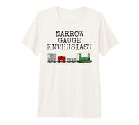 Narrow Gauge Enthusiast, Steam Train with Wagons, Railway Premium T-Shirt