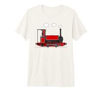Narrow Gauge Steam Train, Rail Enthusiast Father's Day (Red) Premium T-Shirt