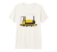 Narrow Gauge Steam Train, Rail Enthusiast Grandpa (Yellow) Premium T-Shirt