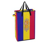 Narrow Hamper with Handles Slim Laundry Basket Waterproof Teen Clothes Hamper for Dorm Andorra Flag