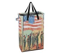 Narrow Laundry Hamper with Handles Laundry Baskets Freestanding Boys Clothes Hampers for Nursery Soldiers Marching in Parade