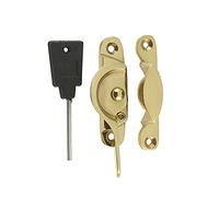Narrow Locking Fitch Fastener 65mm Polished Brass (3)