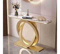 Narrow Long Entryway Table, Modern Console Sofa Table with Geometric Metal Legs for Hallway, Living Room, Foyer, Accent Furniture, 120 * 30 * 80CM