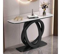 Narrow Long Entryway Table, Modern Console Sofa Table with Geometric Metal Legs for Hallway, Living Room, Foyer, Accent Furniture, 120 * 30 * 80CM