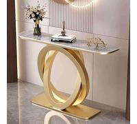 Narrow Long Entryway Table, Modern Console Sofa Table with Geometric Metal Legs for Hallway, Living Room, Foyer, Accent Furniture, 120 * 30 * 80CM