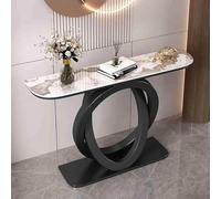 Narrow Long Entryway Table, Modern Console Sofa Table with Geometric Metal Legs for Hallway, Living Room, Foyer, Accent Furniture, 120 * 30 * 80CM
