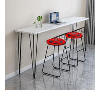 Narrow Long High Table Counter Simple Solid Wood Bar Table Rectangular Bar Height Table Bar Height Table Creative Live Edge Dining Table Spacious Tabletop for Kitchen Dining Coffee Table No Stools