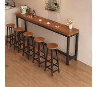 Narrow Long High Table with Chairs Set, Space-Saving Kitchen Island Pub Table for Small Spaces, Cafe, Dining Room