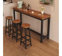 Narrow Long High Table with Chairs Set, Space-Saving Kitchen Island Pub Table for Small Spaces, Cafe, Dining Room