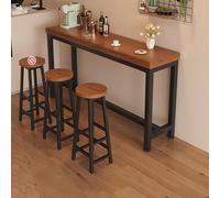 Narrow Long High Table with Chairs Set, Space-Saving Kitchen Island Pub Table for Small Spaces, Cafe, Dining Room