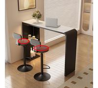 Narrow Long High Table with Storage for Dining Kitchen Bar Coffee Shop, Industrial Standing Desk, No Chairs Needed