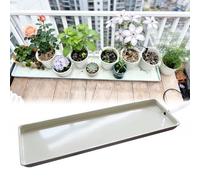 Narrow Metal Square Drain Pan for Plant, Air Conditioner Drip Tray Condensate Drain Systems, Large Water Heater Collector for Indoor(85x60cm(33x24in))