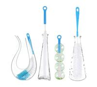 Narrow Neck Bottles Brush, 4 Water Bottle Scrubbing Brush, Bottle Scrubbing Brush With Long Handle, Straw Brush & Bottle Scrubber for Narrow Neck Bottle Cup Glass Bottle