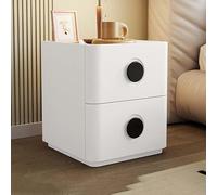 Narrow Nightstand, Solid Wood Side Table for Small Spaces, Living Room, Bedroom, Modern Design, 25cm Height, Flip-Top for Easy Access