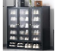 Narrow Rattan Shoe Cabinet 7 Tier Wooden Shoe Rack nizer for Entryway Hallway Bedroom Stylish Storage Solution for Shoes Space Saving Design Home Furniture