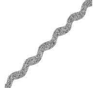 Narrow RIC Rac 4.5mm Wide Ribbon & Trimming for Sewing - Ribbons, Decorative Trimmings, Craft Ribbons & Trims,Fabric Edging, Christmas, Sewing & DIY Projects (Metallic Silver, 10m) -Craft Queen LTD