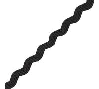 Narrow RIC Rac 4.5mm Wide Ribbon & Trimming for Sewing - Ribbons, Decorative Trimmings, Craft Ribbons & Trims,Fabric Edging, Christmas, Sewing & DIY Projects (Black, 50m) -Craft Queen LTD