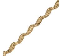 Narrow RIC Rac 4.5mm Wide Ribbon & Trimming for Sewing - Ribbons, Decorative Trimmings, Craft Ribbons & Trims,Fabric Edging, Christmas, Sewing & DIY Projects (Metallic Gold, 1m) -Craft Queen LTD
