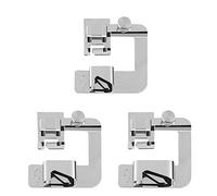 Narrow Rolled Hem,3 Pack Sewing Machine Presser Feet Hemming Foot Kit 4/8 6/8 8/8 Inch Wide Rolled Hem Pressure Foot for Most Low Shank Adapter Sewing Machines Singer Brother