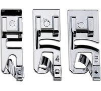 Narrow Rolled Hem Sewing Machine Presser Foot Set (3mm, 4mm and 6mm)- Fits All Low Shank Snap-On Singer, Brother, Babylock, Euro-Pro, Janome, Kenmore, White, Juki, New Home, Simplicity, Elna