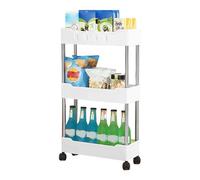 Narrow Rolling Storage Cart Mobile Bathroom Kitchen Organizers Multi Layer Shelving Unit For Delicate Living Spaces Rolling Cart For Bathroom Kitchen Gaps