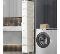 Narrow Rolling Storage Cart - Tall Slimwith Drawers Space-Saving Solution for Bathroom Kitchen and Home nization Perfect for Small Areas