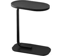 Narrow Round Bedside Table with Flip-Top Tray for Snacks, Drinks, and TV Viewing in Living Room or Bedroom
