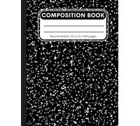 Narrow Ruled Composition Notebook: Lined Legal Composition Book for Law School, College, Office, Work | 8.5 x 11 Note Book | 100 Page Paper Pad | Black