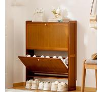Narrow Shoe Cabinet For Entryway - Slim Storage With 2/3 Flip Drawers Hidden Shoe Storage Free Standing Rack For Hallway Space-Saving Design 70X17X87Cm,One Color,50 * 17 * 87cm