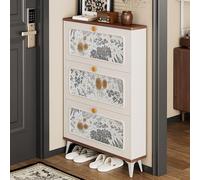 Narrow Shoe Cabinet Space-Saving Entryway nizer 3-Door Shoe Storage for Hallways & Bedrooms Stylish Zapatero (118x60x24cm/46.5x23.6x9.4in)