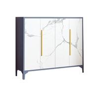 Narrow Shoe CabinetSpace-Saving Entryway Storage with Adjustable Carbon Steel Shelves Marble Pattern 47.2" x 13.7" x 40.1" for Hallway & Bedroom