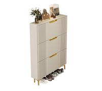 Narrow Shoe Storage Cabinet Freestanding Slim Shoe Space Saving Hidden Rack for Entryway Hallway & Foyer 120x85x24cm (47.2x33.5x9.4in)