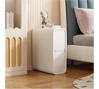 Narrow Sofa Side Table|Minimalist Slim Bedside End Table with 2 Drawers|Microfiber Leather Nightstand Wood Bedroom Furniture for Small Spaces of(Size:20cm,Color:C)