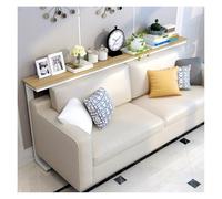 Narrow Sofa Table with Sturdy 5cm Metal Frame Extra Long Console Table 2.6 6.6ft Black & White Space Saving Back Shelf Supports 110lbs (130x12x65cm)