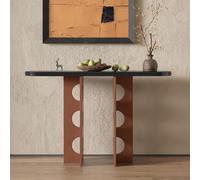 Narrow Solid Wood Console Table - Chinese Style Accent Table for Entryway, Hallway, or Living Room, Slim Design for Behind Couch, Fully Assembled, Elegant Foyer Furniture
