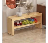 Narrow Solid Wood Entryway Bench with Storage Space-Saving Stool for Bedroom Living Room Kitchen - 23.62in/60cm Banco Zapatero Ahorro de Espacio