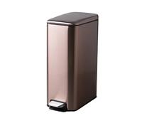Narrow Stainless Steel Trash Bin with Lid, 8L Rectangular Kitchen & Bathroom Waste Container, Space-Saving Design, Stylish Home nizer (Color: A)