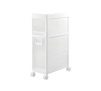 Narrow Storage Cabinet with Drawers, 2/3/4 Tier Slim Waterproof Plastic Rolling Cart on Wheels for Small Spaces, Ideal for Bathroom and Kitchen, Dimensions: 20x39x105cm