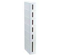 Narrow Storage Cabinets,Plastic Storage Shelves,Space-Saving,No Installation Required,for Kitchen,Living Rooms,Bathroom 6-Tier