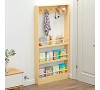 Narrow Storage Rack Behind The Door 3-4Tier, for Bedroom,Living Room,Home,Office,Behind,Behind The Door Storage Organizer Books,Space-Saving Wall Mount Narrow Bookshelf