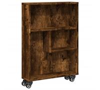 Narrow Storage Trolley Bookcases Display Standing Shelf Engineered Wood vidaXL
