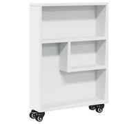 Narrow Storage Trolley Bookcases Display Standing Shelf Engineered Wood vidaXL