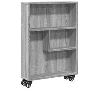 vidaXL Narrow Storage Trolley Black Oak 48 X 13 X 68 Cm, Black