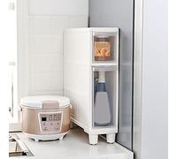 Narrow Tall Bathroom Storage Cabinet, Vertical 4-Drawer Unit with Casters, Space-Saving Organizer for Small Spaces - Slim Freestanding Dresser Tower