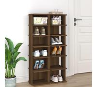 Narrow & Tall Shoe Cabinet Modern 6-Shelf nizer for Hallway Stylish Storage Rack for Shoes Space-Saving Cupboard 27.5x27x102 cm Ideal for Small Spaces