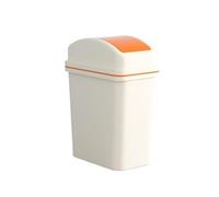 Narrow Trash Can with Flip Lid for Bathroom Living Room Kitchen, Large Capacity 10L Space-Saving Waste Bin