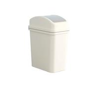 Narrow Trash Can with Flip Lid for Bathroom Living Room Kitchen, Large Capacity 10L Space-Saving Waste Bin